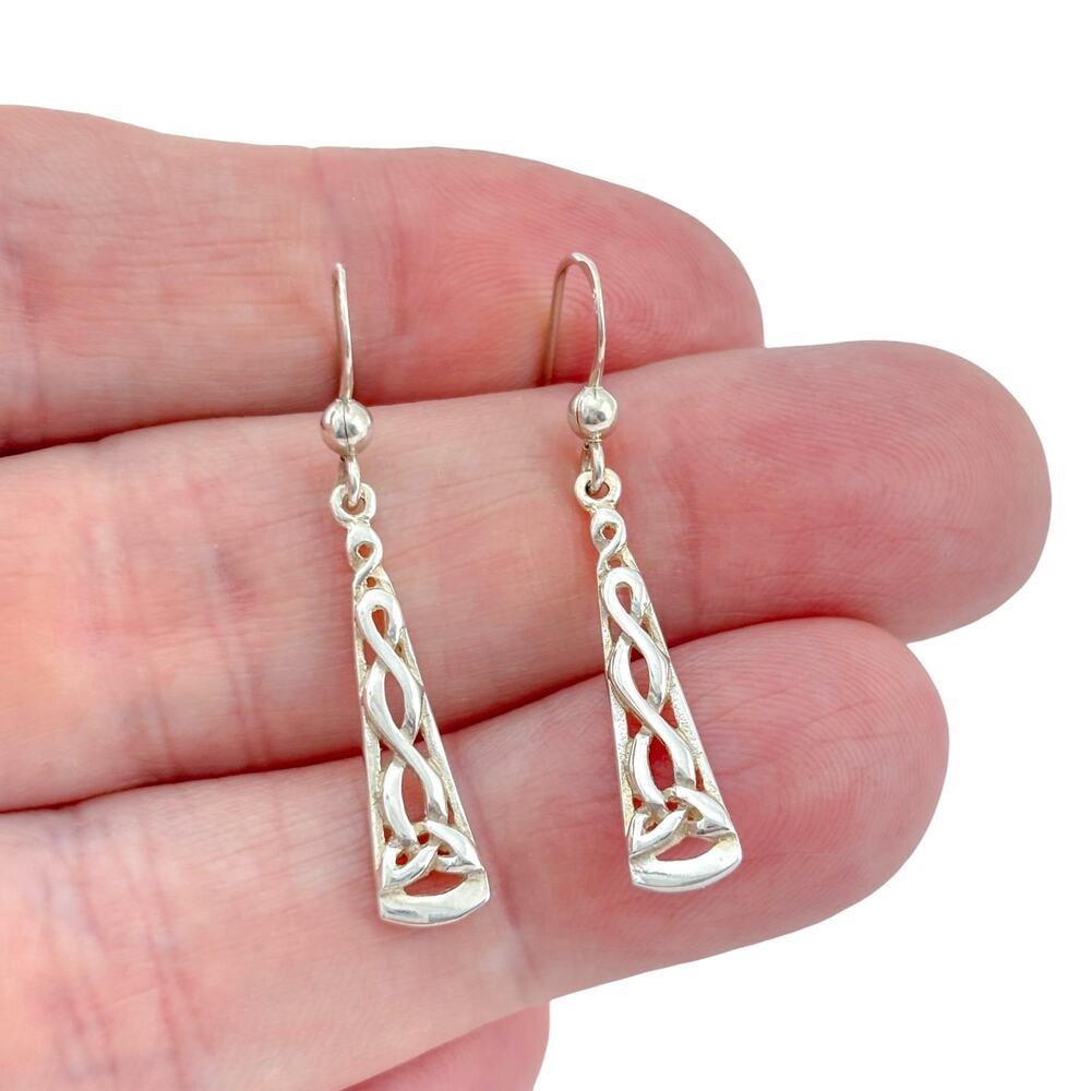 Vintage Sterling Silver 925 Celtic Knot Earrings